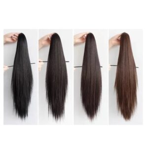 แฮร์พีชหางม้า แบบยาวตรง ดูเป็นธรรมชาติ เซ็ต 4 ชิ้น