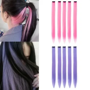 แฮร์พีช ผมไฮไลท์ 10 ช่อ สีชมพูและสีม่วง