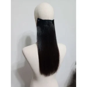 แฮร์พีชผมแท้ สีดำธรรมชาติ ความยาว 40 ซม.สามารถเปลี่ยนทำสีใหม่ได้ เป็นงานเย็บทั้งหมด